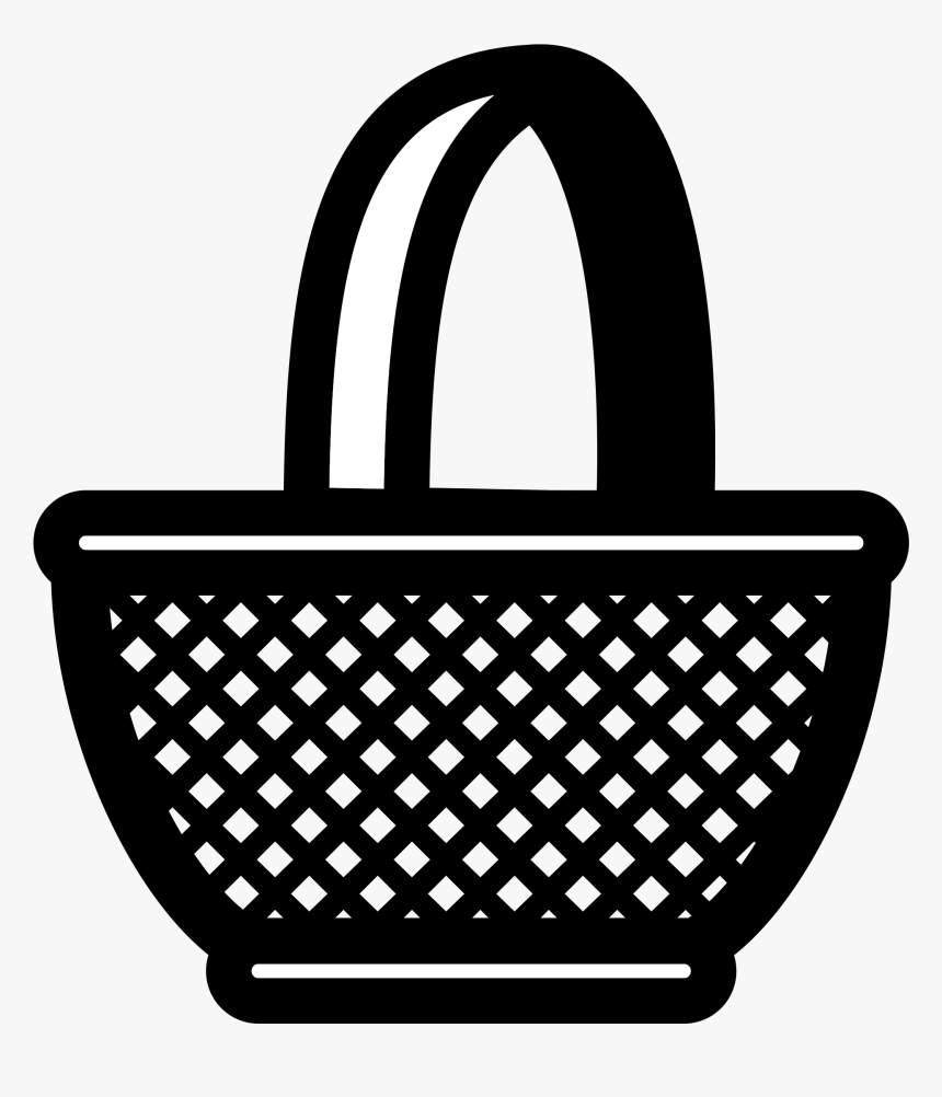 Openclipart - Basket Black And White Png, Transparent Png
