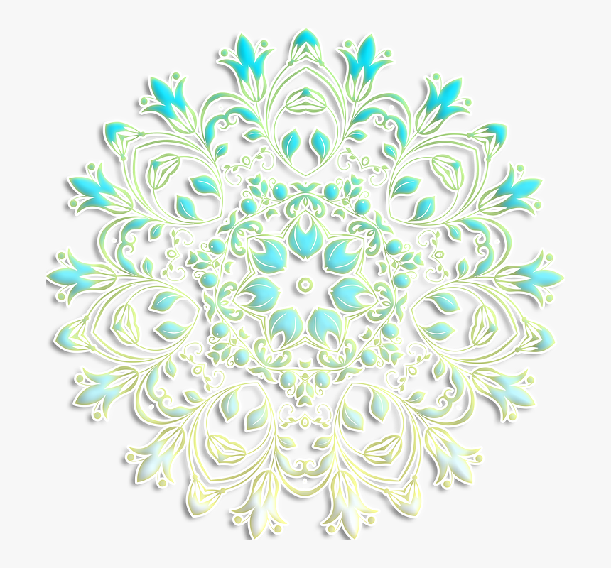 Element, Scrapbook, Lace, Embroidery, Flowers - Radial Symmetry Stained Glass, HD Png Download