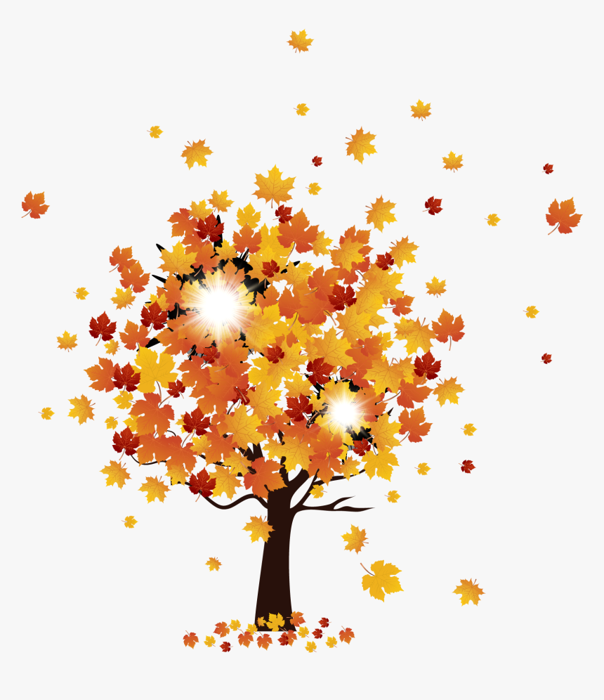 Maple Tree Autumn Graphic, HD Png Download