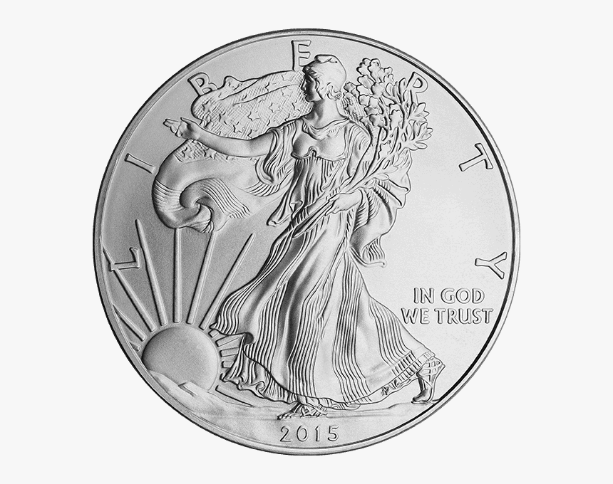 Silver Bullion Coins - American Silver Eagle Png, Transparent Png