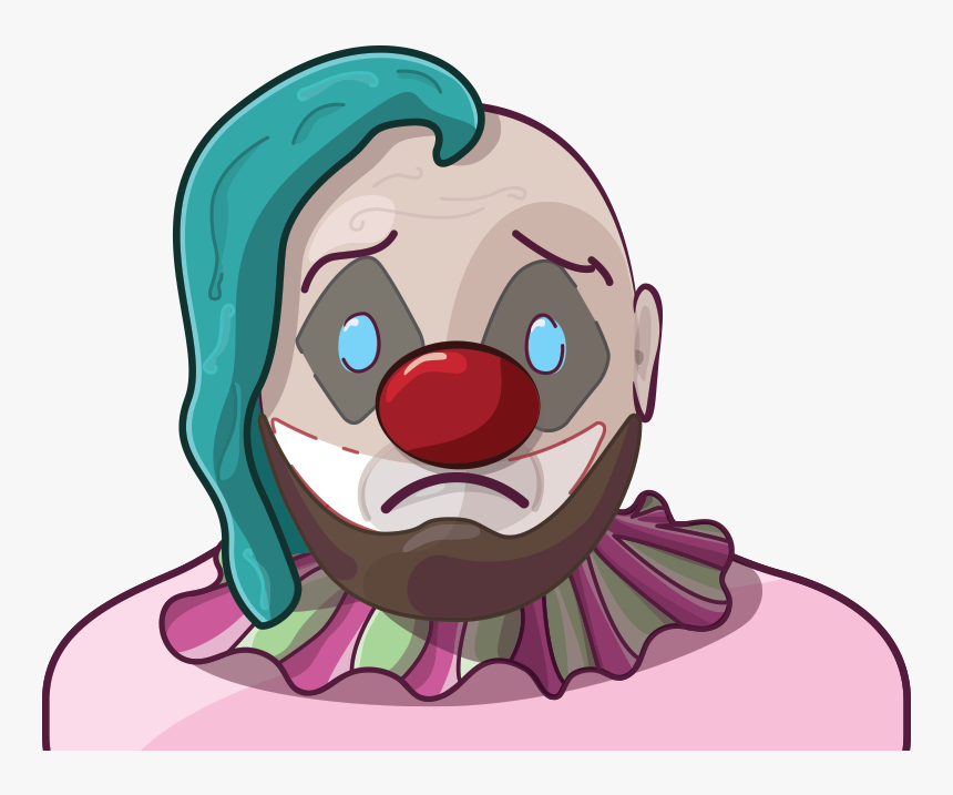 Sad Looking Clown - Cartoon, HD Png Download