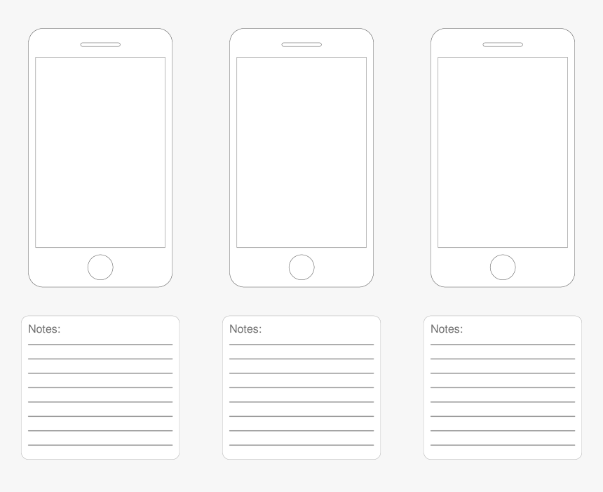 Iphone Mobile Apps Design Template Main Image - Smartphone, HD Png Download