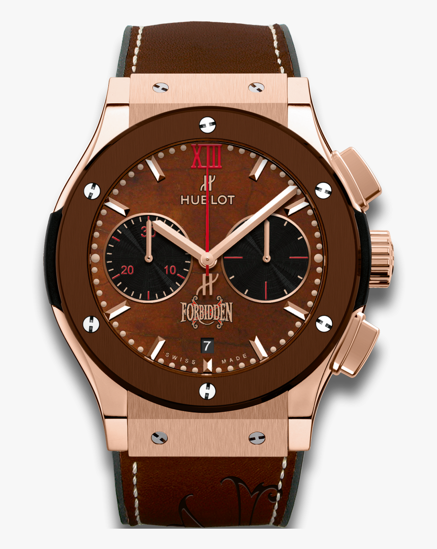 Classic Fusion Chronograph King Gold Brown Ceramic - Hublot Classic Mens Fusion Chronograph, HD Png Download