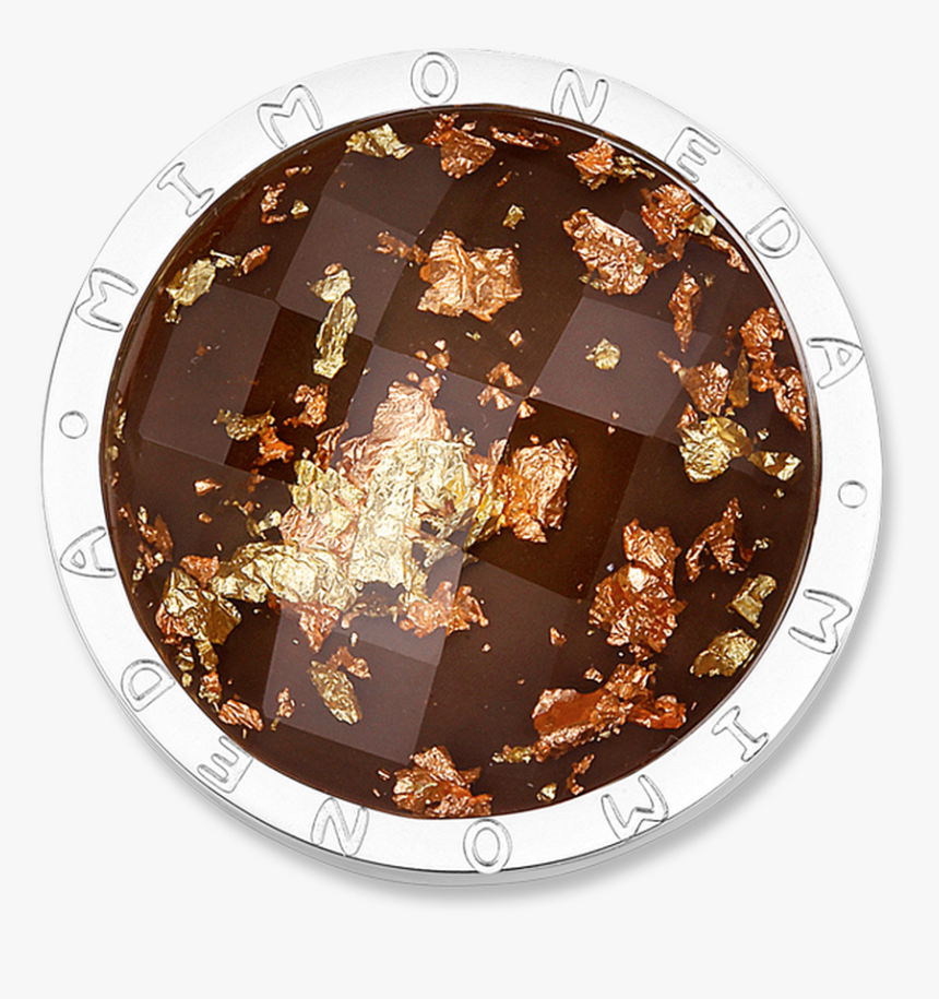 Luna Brown Stainless Steel Disc With Gold And Rosegold - Circle, HD Png Download