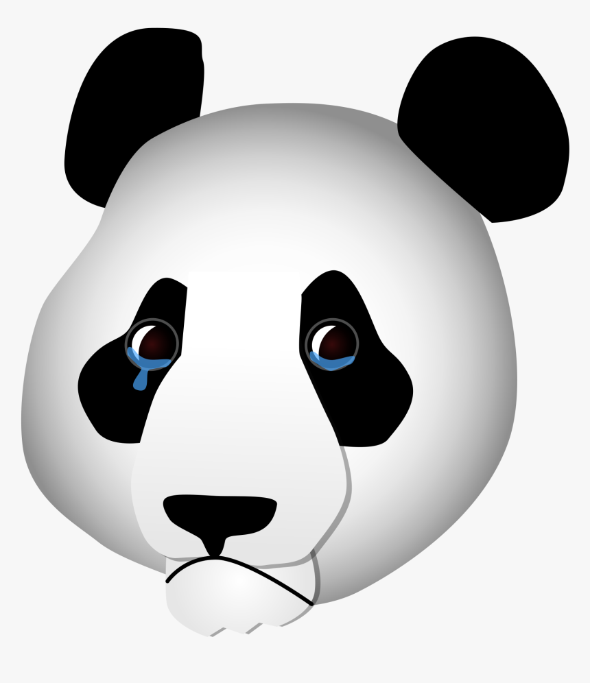 Png Modern Clip Art - Sad Panda Cartoon Clipart, Transparent Png