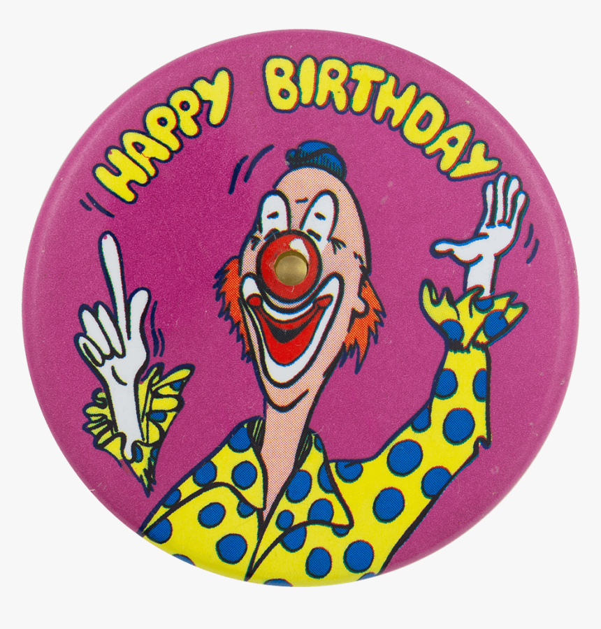 Happy Birthday Clown Innovative Button Museum - Cartoon, HD Png Download