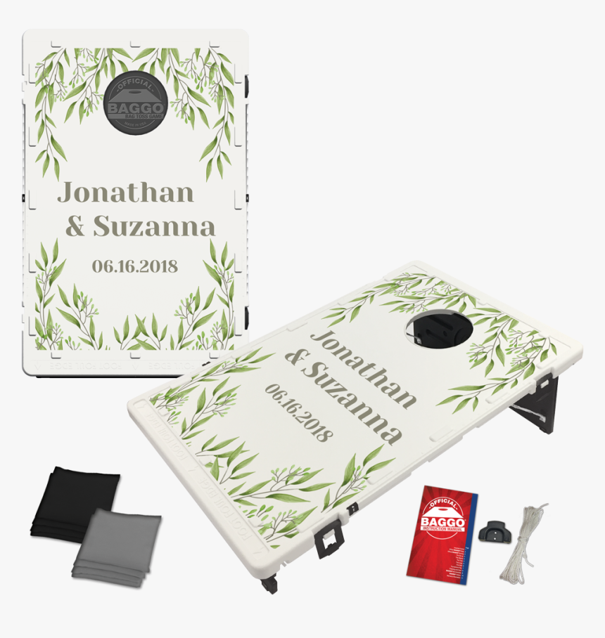 Wedding Laurels Baggo Bag Toss Game By Baggo 
 Title - University Of Maryland Cornhole Boards, HD Png Download