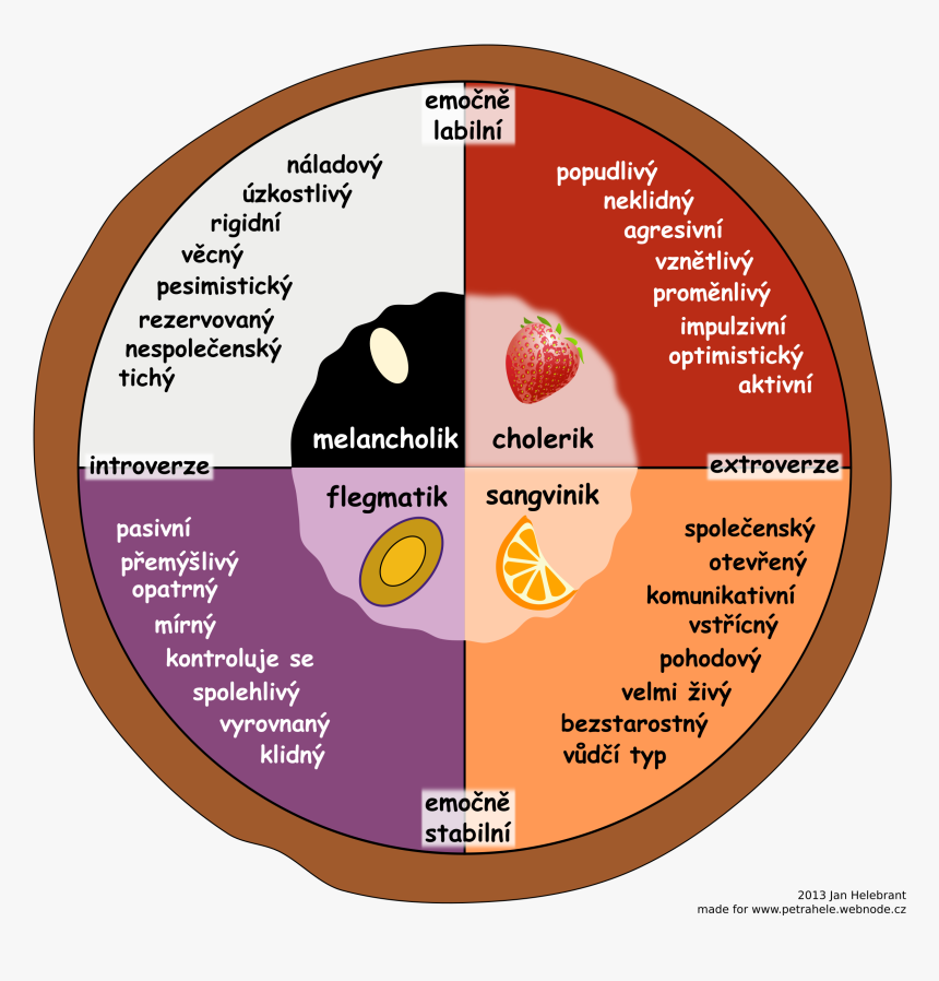 Temperament Pie Chart According To Eysenck - Temperament Chart, HD Png Download