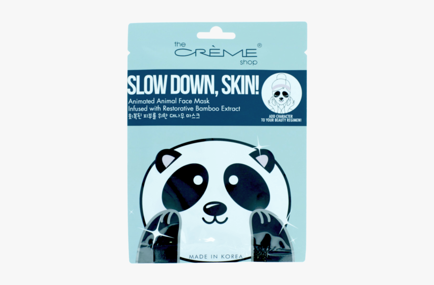 Slow Down Skin Panda - Mascarilla Facial Oso Panda, HD Png Download