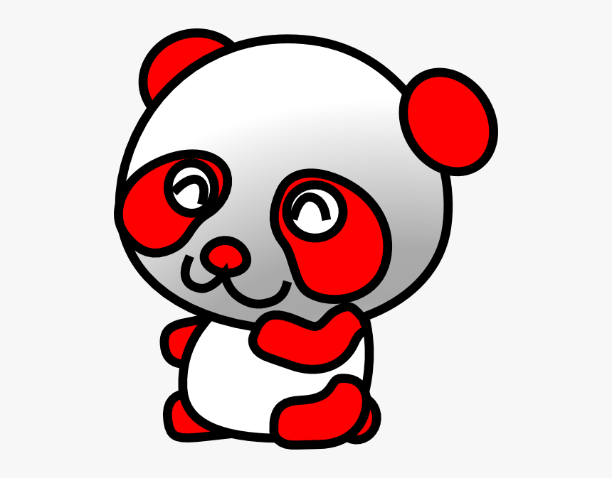 Red And White Panda, HD Png Download