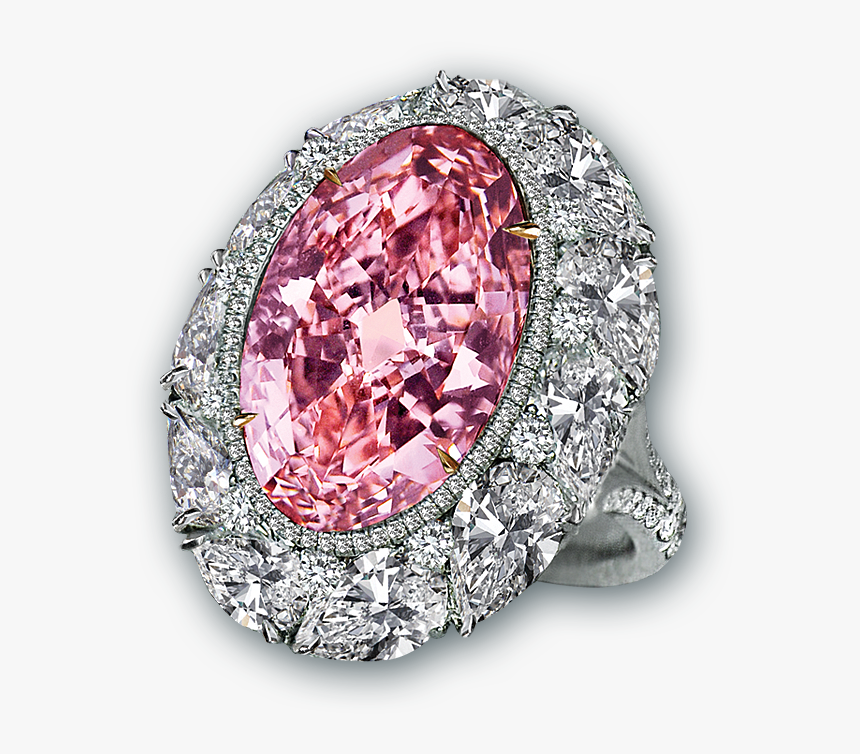 Pink Diamond Cocktail Ring, HD Png Download