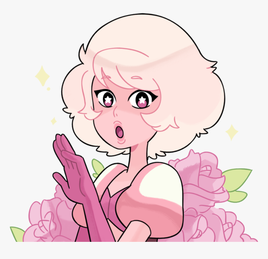 Face Hair Pink Flower Clothing Woman Nose Facial Expression - Pink Diamond Steven Universe Cute, HD Png Download