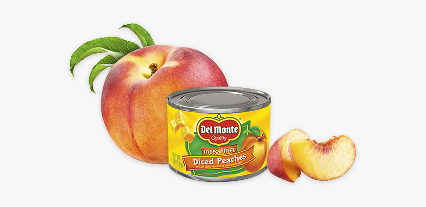 Diced Yellow Cling Peaches In 100% Juice - Del Monte 100 Calories Sliced Peaches, HD Png Download
