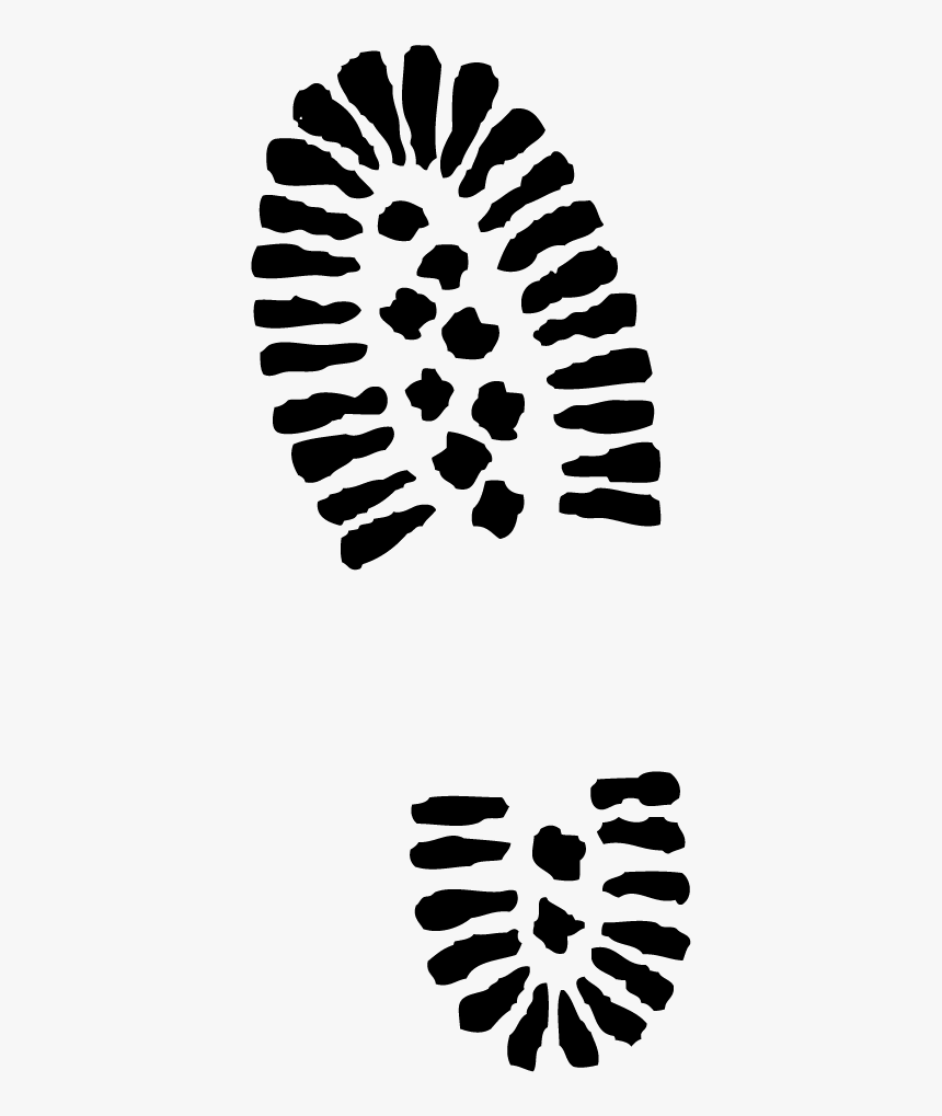 Combat Boot Hiking Boot Printing Clip Art - Transparent Boot Print, HD Png Download