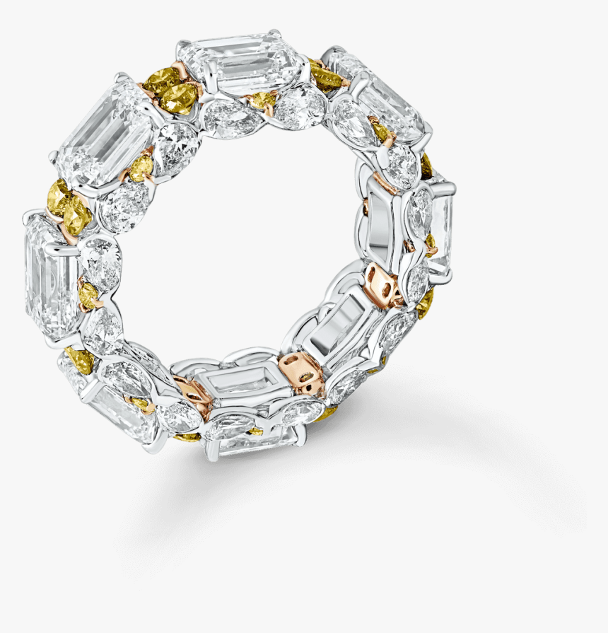 Pi 11 007 03 Pink Diamond Band - David Morris Pink Diamond Ring, HD Png Download