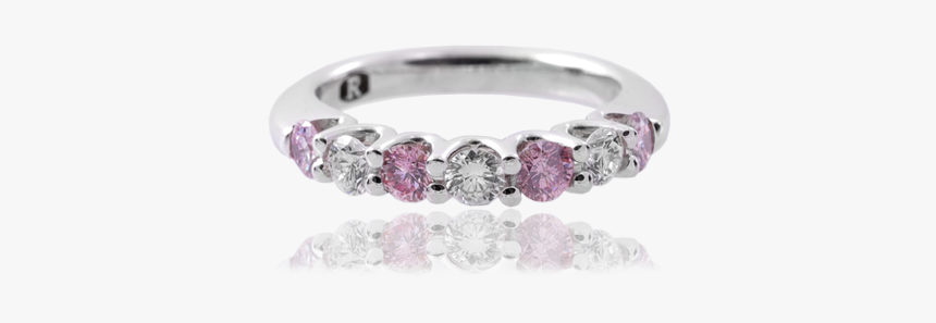 Eternity Ring With Pink Diamond Ring Wedding Anniversary - Engagement Ring, HD Png Download