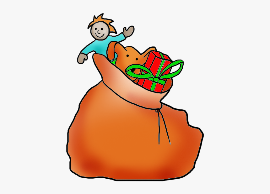 Christmas Gifts In Sack - Christmas Presents, HD Png Download
