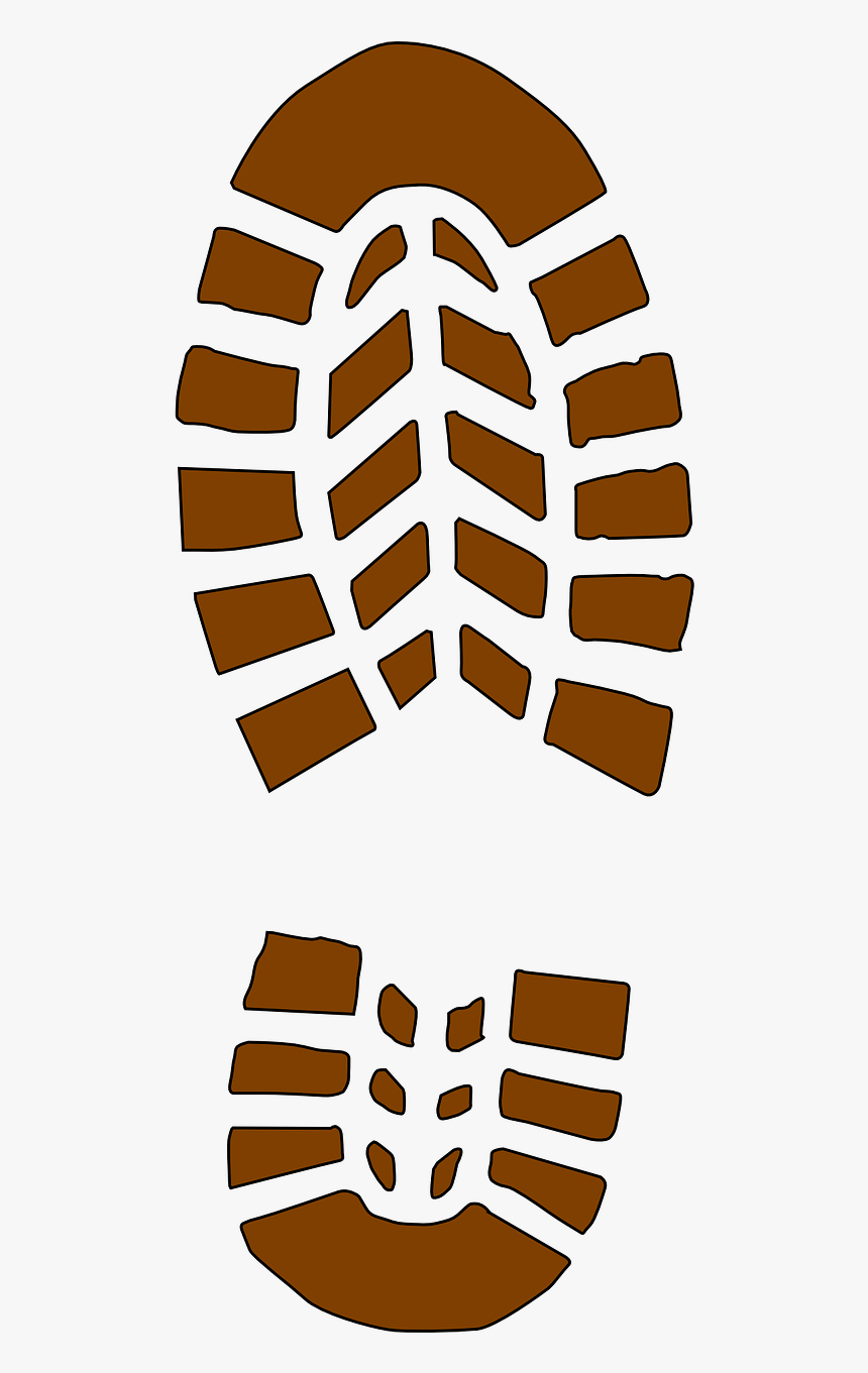 Running Shoe Print Clipart , Png Download - Boot Footprint, Transparent Png
