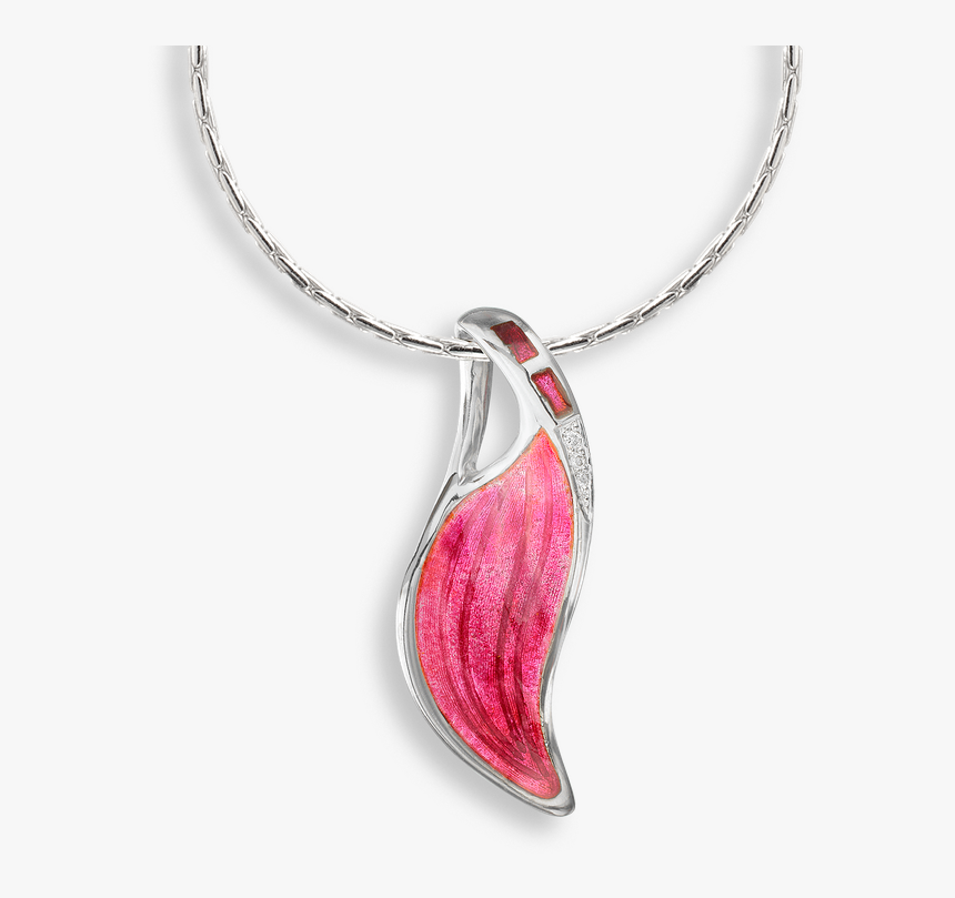 Nicole Barr Designs Sterling Silver Contour Necklace-pink - Pendant, HD Png Download