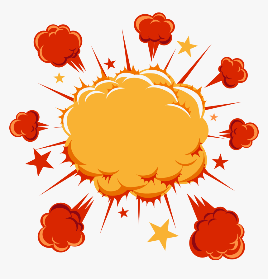 Cartoon Comics Cloud Labeled - Cartoon Comic Explosion Png, Transparent Png