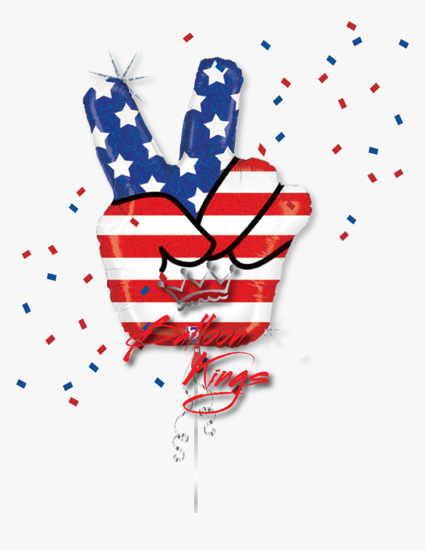 Patriotic Peace - Red White And Blue Peace Sign, HD Png Download