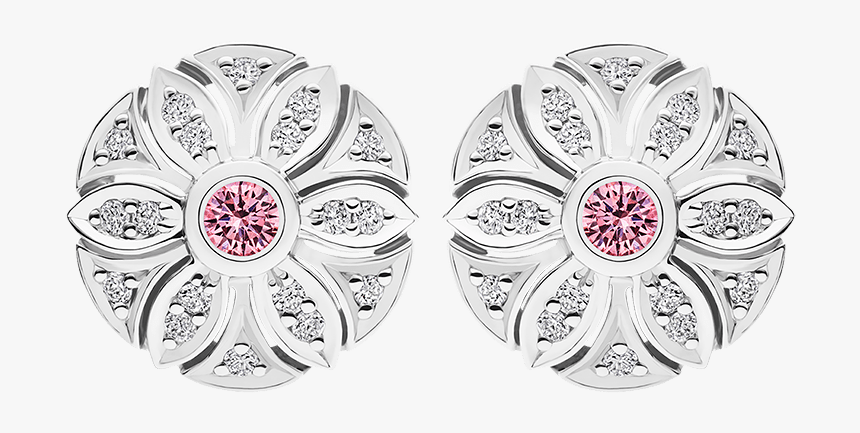 Photo Of Argyle Pink And White Diamond Earrings - Earrings, HD Png Download