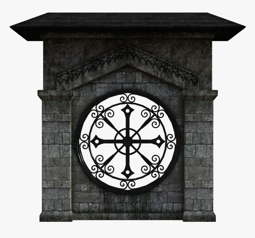 Old, Wall, Window, Stone, Gothic, Frame, 3d, Forgotten - Table, HD Png Download