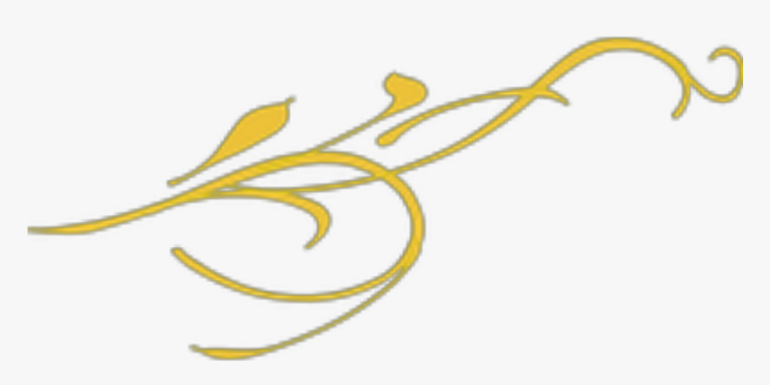 Ftestickers Swish Swirl Border Corner Gold - Clipart Fancy Swirls Gold, HD Png Download