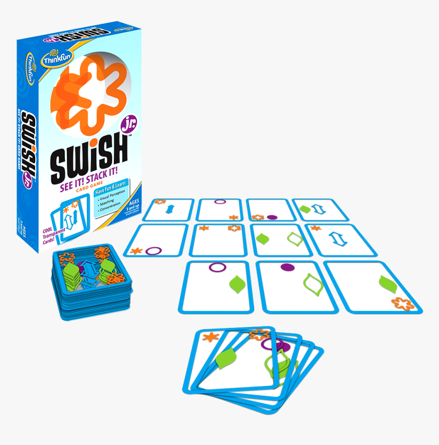 Thinkfun Swish Junior Pattern Matching Puzzle Game - Swish Junior Card Game, HD Png Download