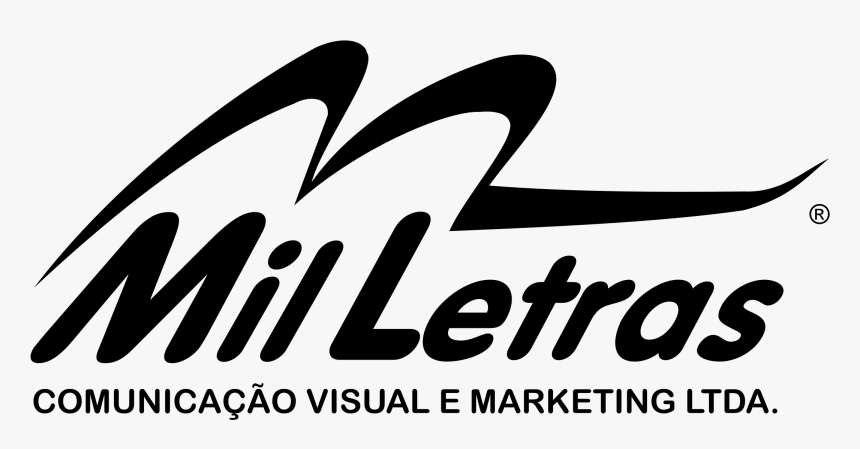 Mil Letras Logo Black And White - Letras, HD Png Download