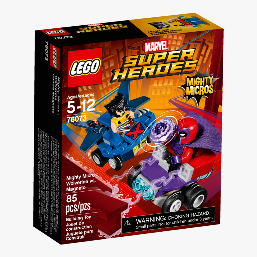 Lego Mighty Micros Wolverine Vs Magneto, HD Png Download