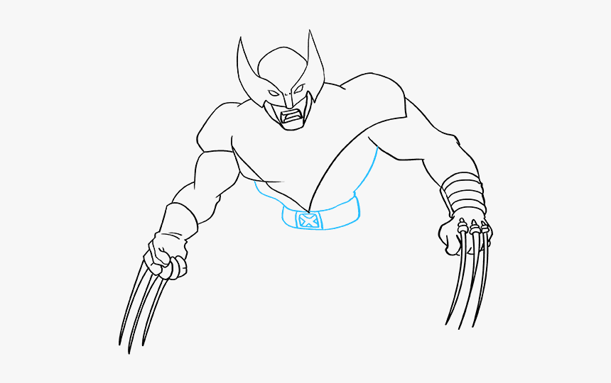 How To Draw Wolverine From X-men - Cartoon, HD Png Download