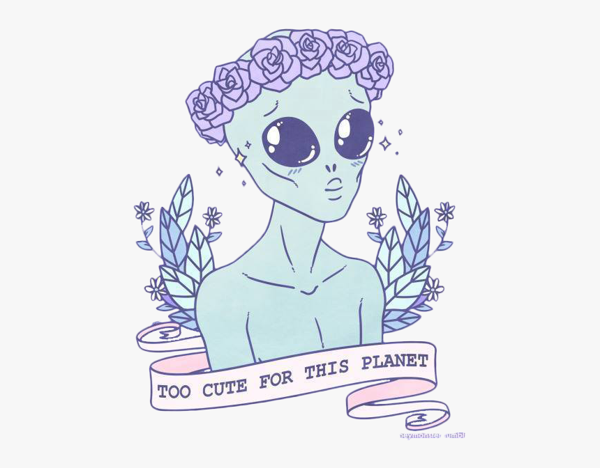 Transparent/sticker Blg
soft Grunge Blg - Too Cute For This Planet, HD Png Download