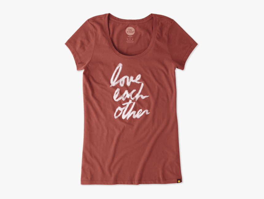 Women S Love Each Other Brush Stroke Newbury Scoop - Active Shirt, HD Png Download