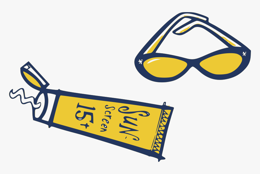 sunglasses and sunscreen