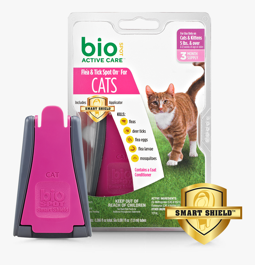 Flea & Tick Spot On For Cats - Biospot Flea And Tick, HD Png Download
