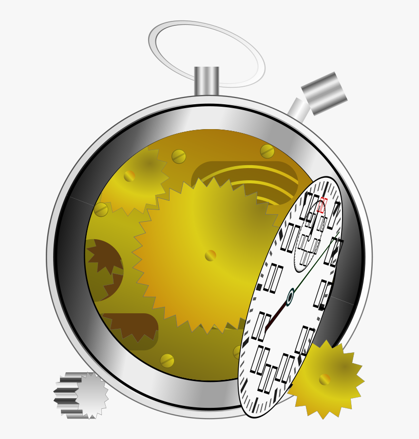 Circle,yellow,stopwatch - Broken Watch Clipart, HD Png Download
