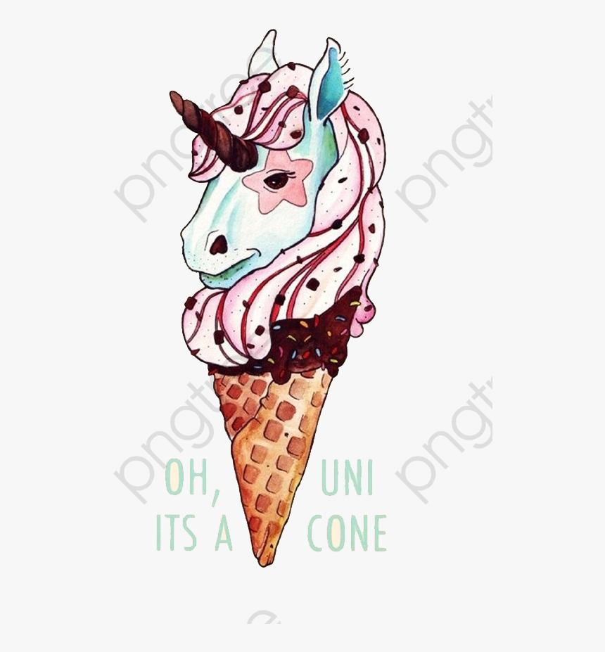 Unicorn Ice Cream - Ice Cream Sundae Unicorn, HD Png Download