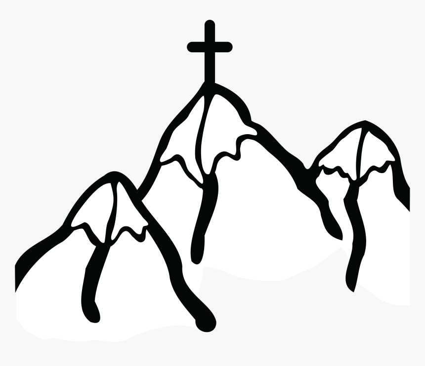 Free Clipart Of A Cross On Mountains - Mountains Clipart, HD Png Download