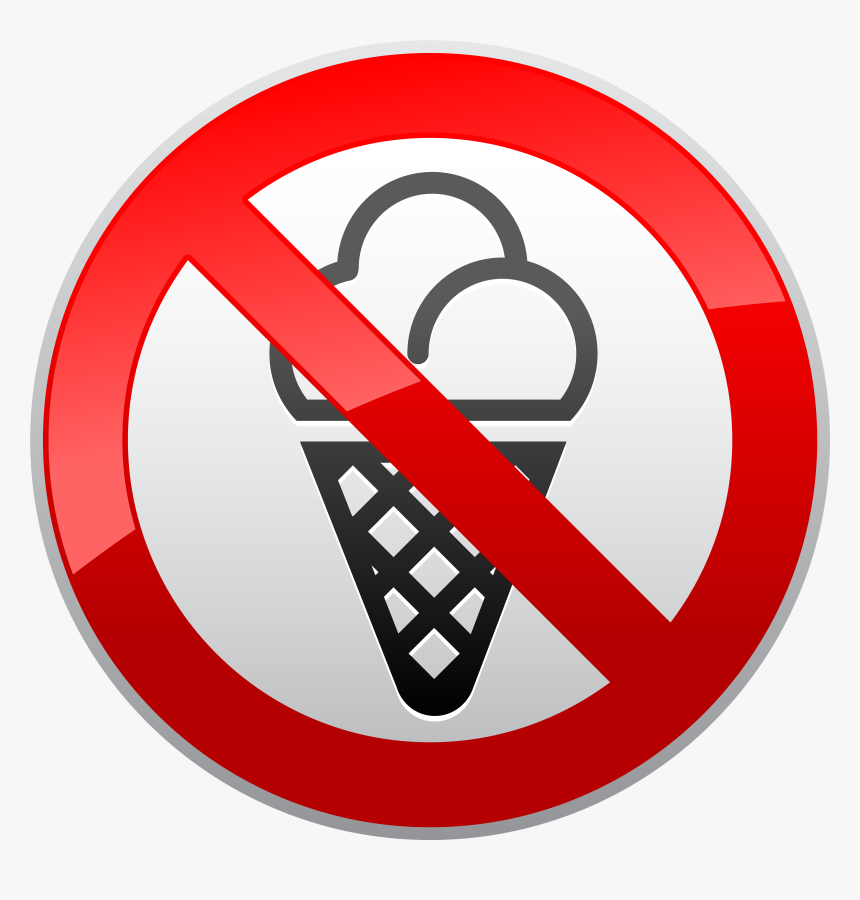No Ice Cream Prohibition Sign Png Clipart - No Parking Sign Transparent Background, Png Download