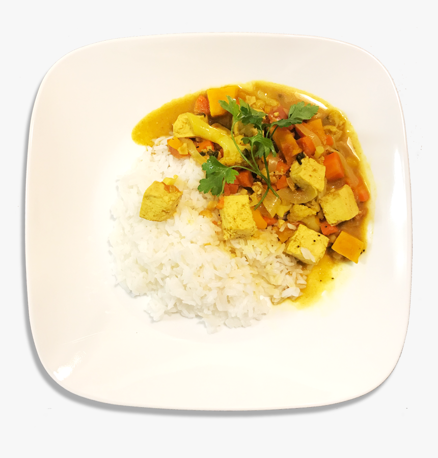 Yellow Curry Tofu Rice, HD Png Download