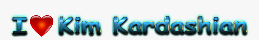 Kim Kardashian Heart Name Transparent Png - Graphic Design, Png Download