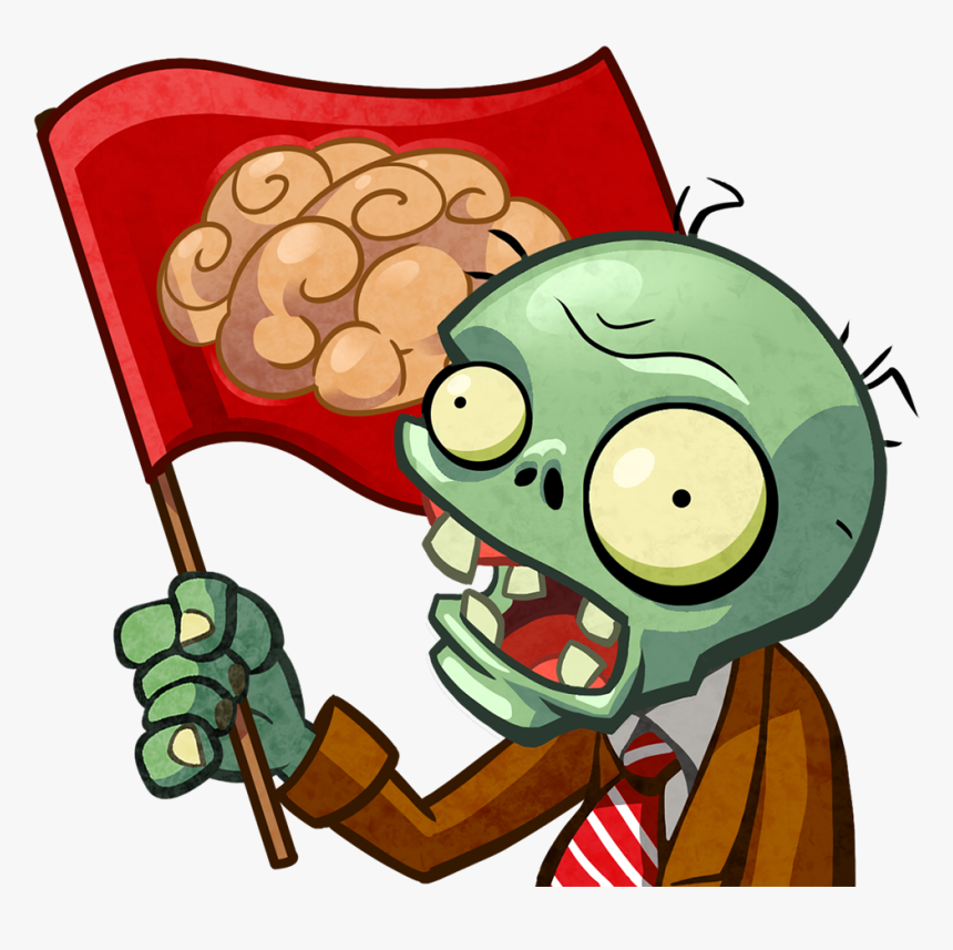 Transparent Zombie Brains Clipart Plants Vs Zombies Flag, HD Png