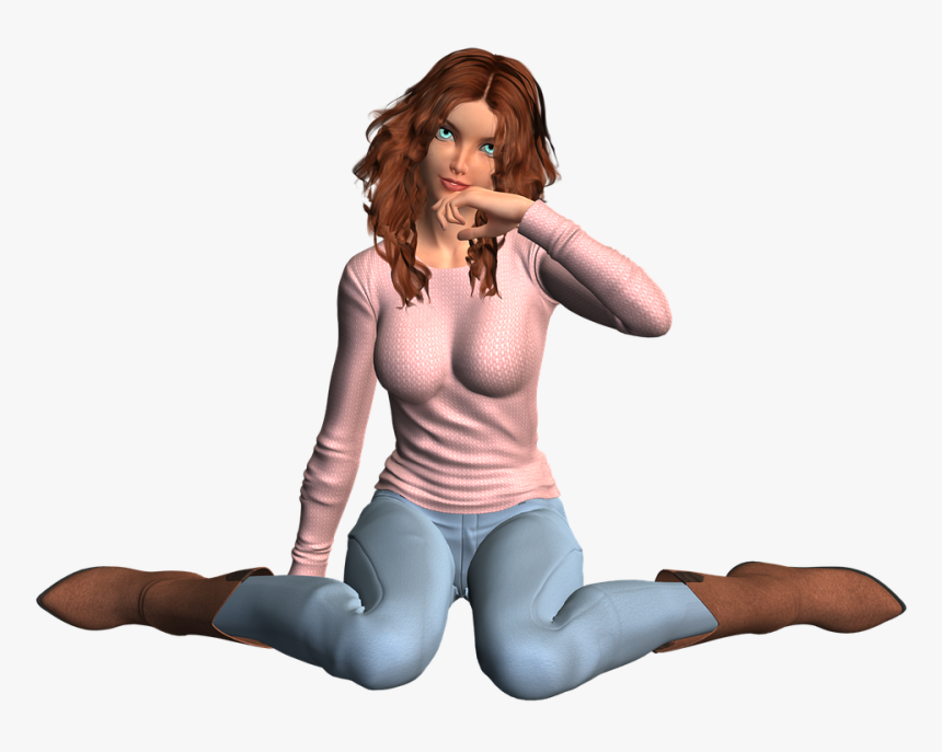 Woman Crying 3d Model, HD Png Download