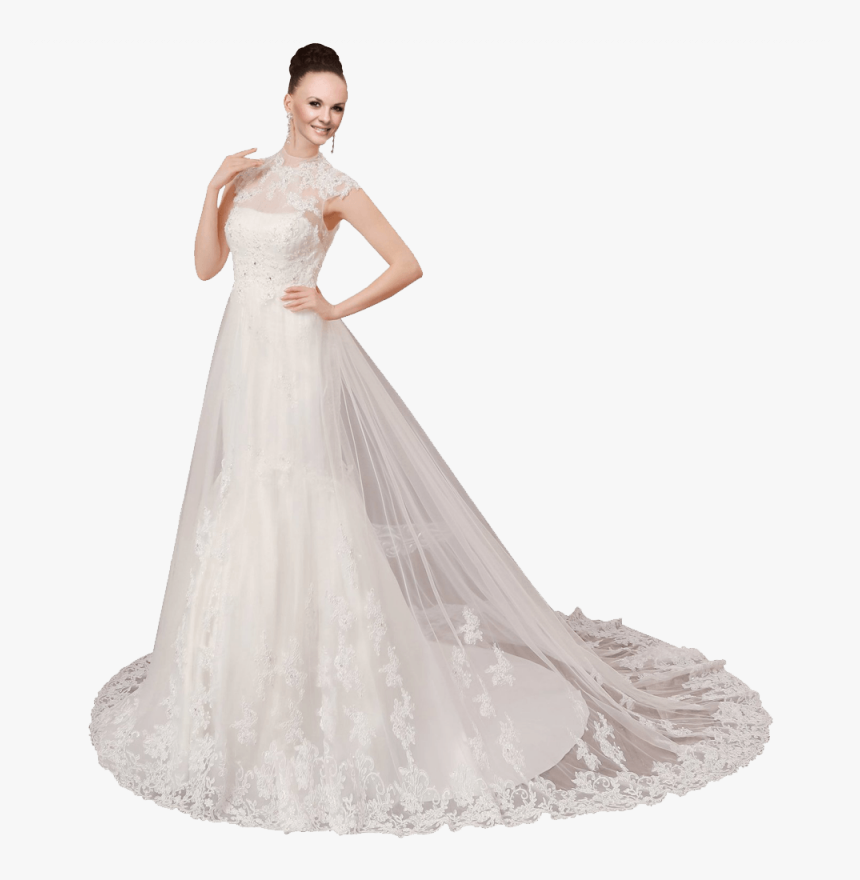 Woman Wedding Dress Transparent, HD Png Download