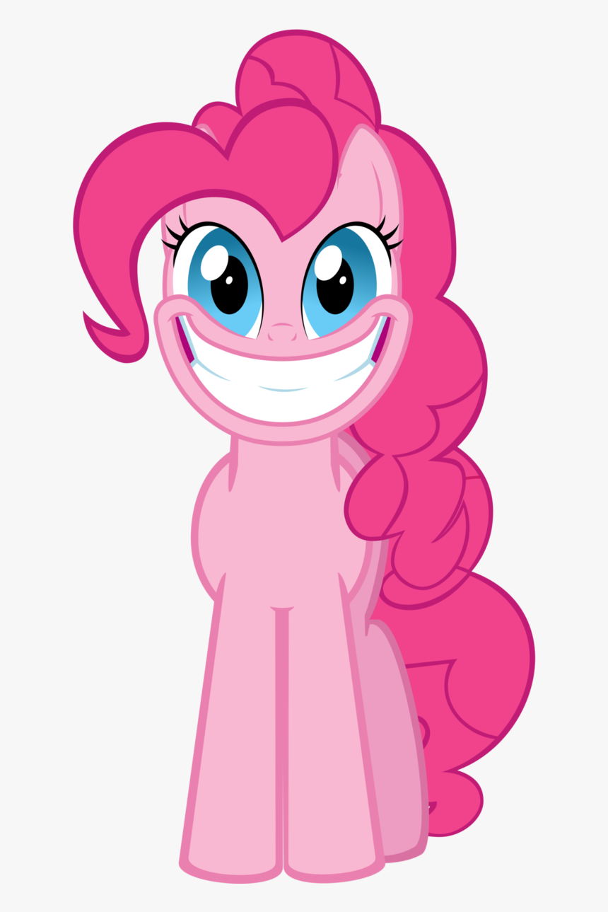 Ryan1942, Grin, Pinkie Pie, Safe, Simple Background, - Pinkie Pie Smile, HD Png Download