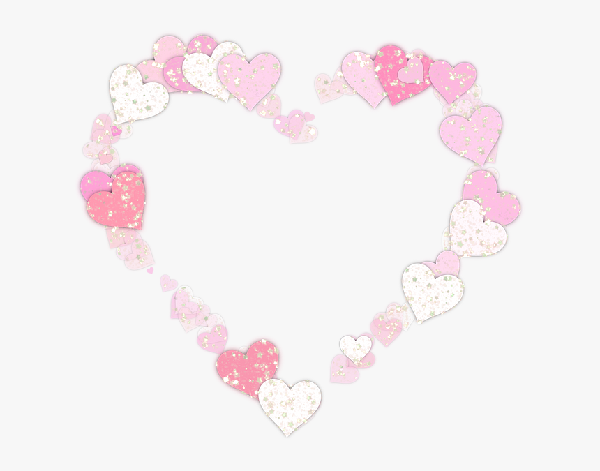 Heart, Frame, Glitter, Confetti, Love, Shiny, Sparkle - Sparkle Love Heart, HD Png Download