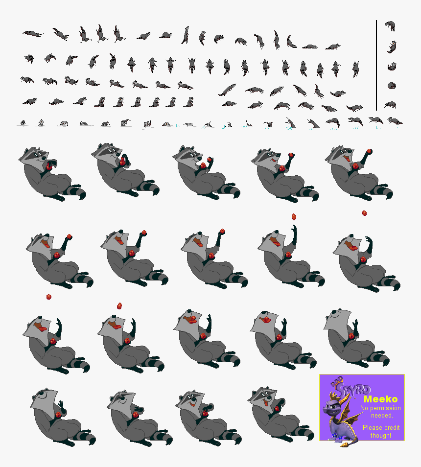 Meeko - Pocahontas Genesis Sprites, HD Png Download