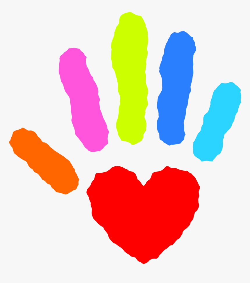 Heart Hand Nevit Fractalized - Kindergarten Heart Clipart, HD Png Download
