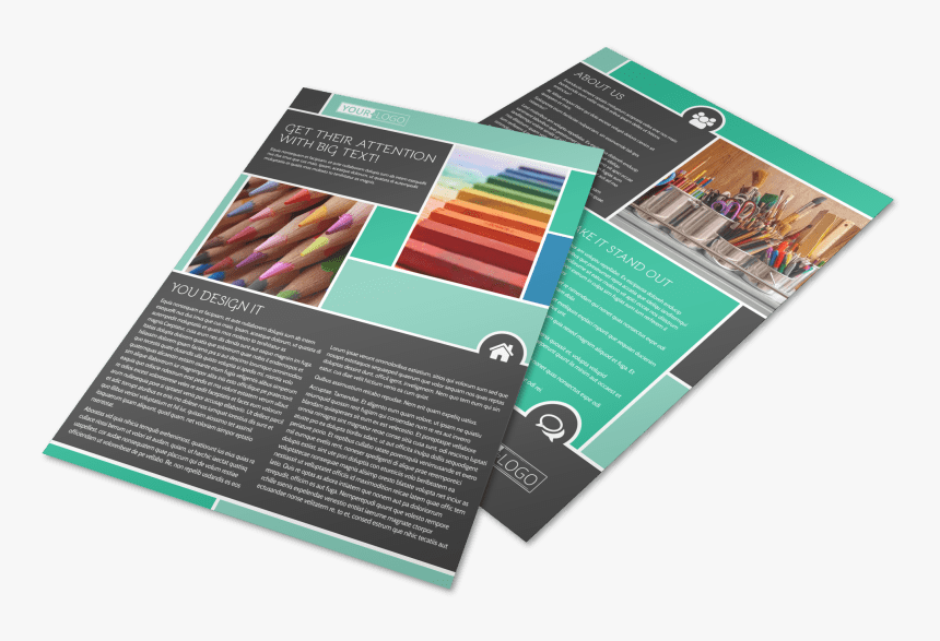 Art Supplies Flyer Template Preview - Elite Lawn Care, HD Png Download